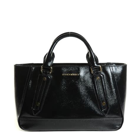 burberry somerford patent leather tote|BURBERRY Patent Somerford Tote Black .